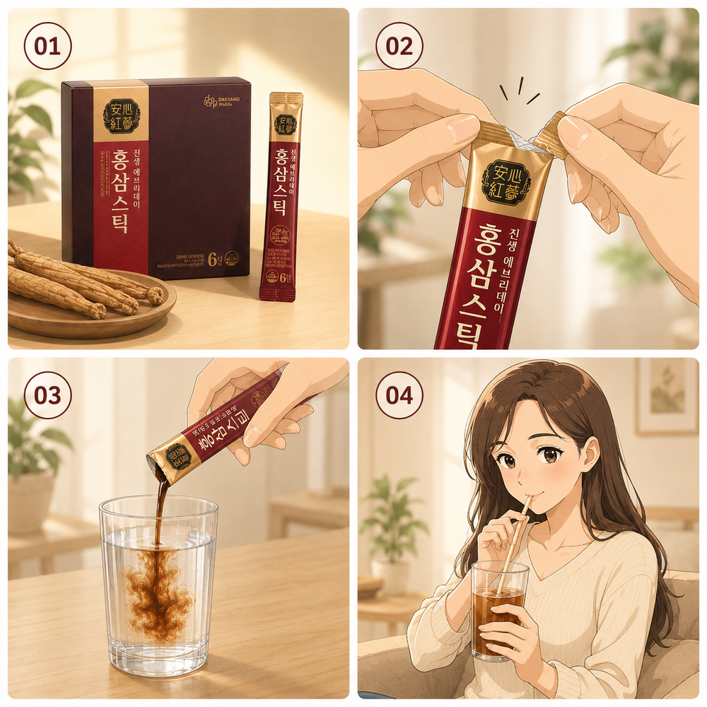 Wellife Everyday Extract Stick koreai vörös ginzeng stick tasak